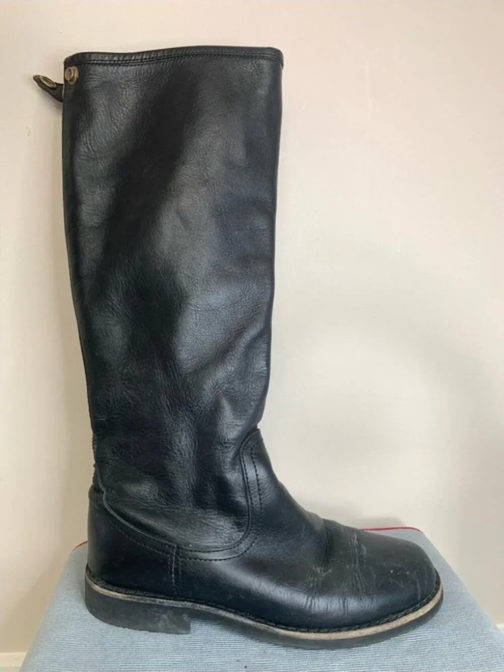 Roots Tribe Leather Equestrian Boots Black 8.5